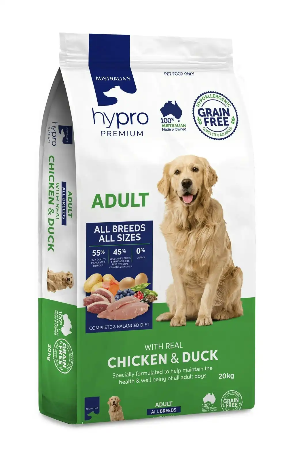 Hypro Premium Grain Free Chicken & Duck Adult Dog Food 20kg