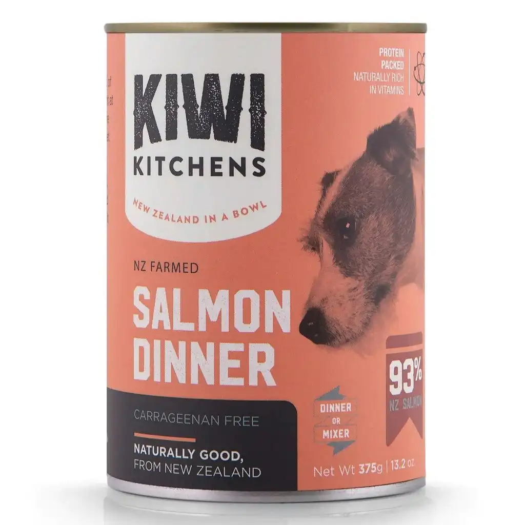 Kiwi Kitchens Canned Dog Food Salmon Dinner 12x375g