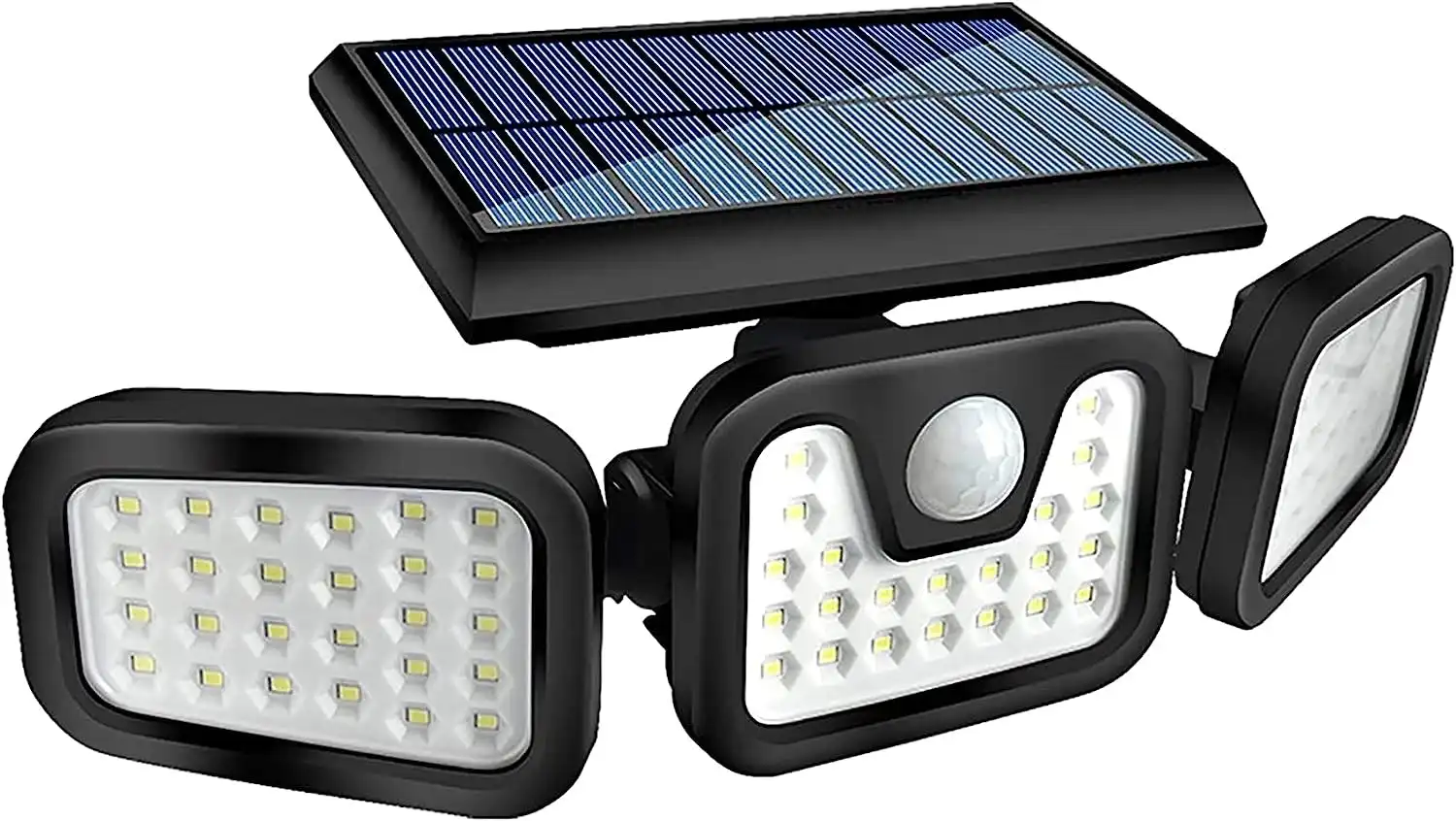 Solar Lights Outdoor 800Lumens 74 LED Motion Sensor, 3 Heads, 270Ã‚Â° Angle, IP65 Waterproof, LED Flood Light Porch Garden Patio