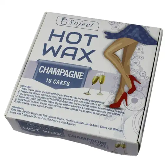 Sofeel Hot Wax Champagne Scent 10 Cakes of 50g 500g Box