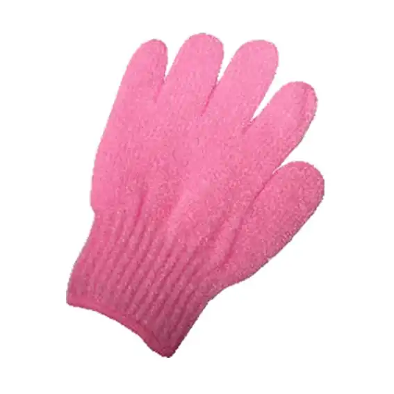 Sofeel Exfoliating Massage Gloves Nylon Pink Fits All Sizes 2 Pack