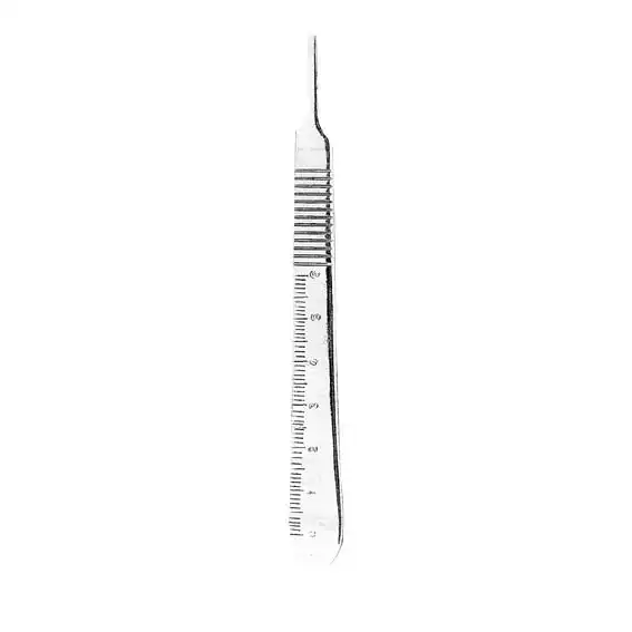 Adler Scalpel Blade Handle, No. 3, with Measuring Scale, Graduation to 6cm, Each
