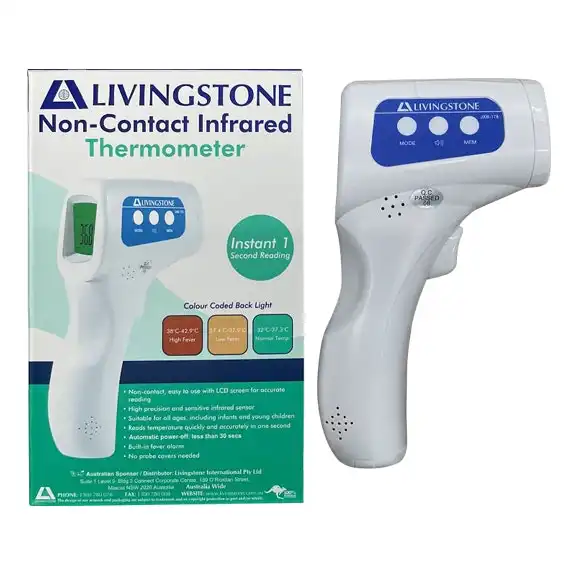 Livingstone Non-Contact Infrared Thermometer Sensitive Infrared Sensor 1 Box