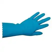 Lincon Silverlined Natural Rubber Gloves, with Silver Lining, Biodegradable, Medium weight, Size 6-6.5, Blue, Unscented, HACCP Grade, Pair x206