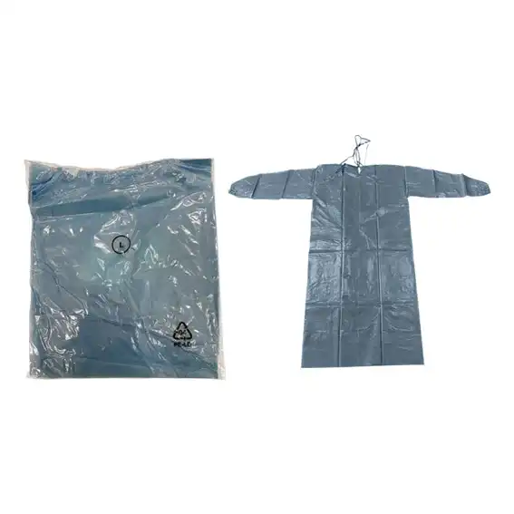 Galemed Isolation Gown with Tie, Full Back, AAMI Level 2, 45gsm, Nonwoven PP/PE, Large, 1/Pack, 100/Carton