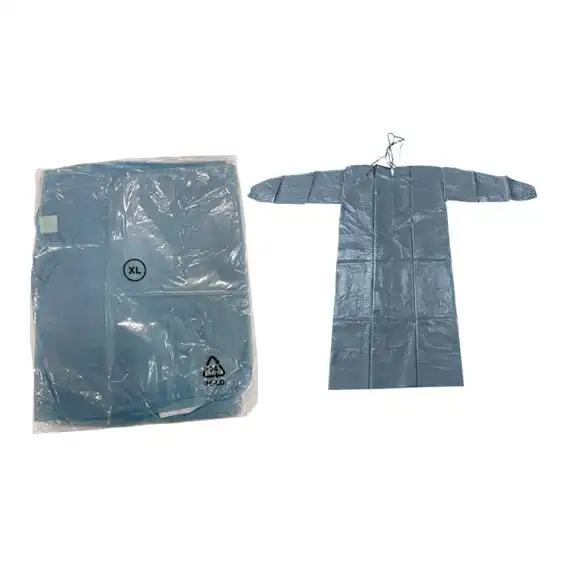 Galemed Isolation Gown with Tie, Full Back, AAMI Level 2, 45gsm, Nonwoven PP/PE, Extra Large, 1/ Pack, 100/ Carton