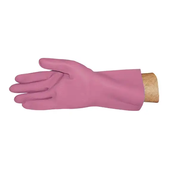 Skin Shield Silver Lined Natural Rubber Gloves Biodegradable Size 8.5 Pink 1 Pair