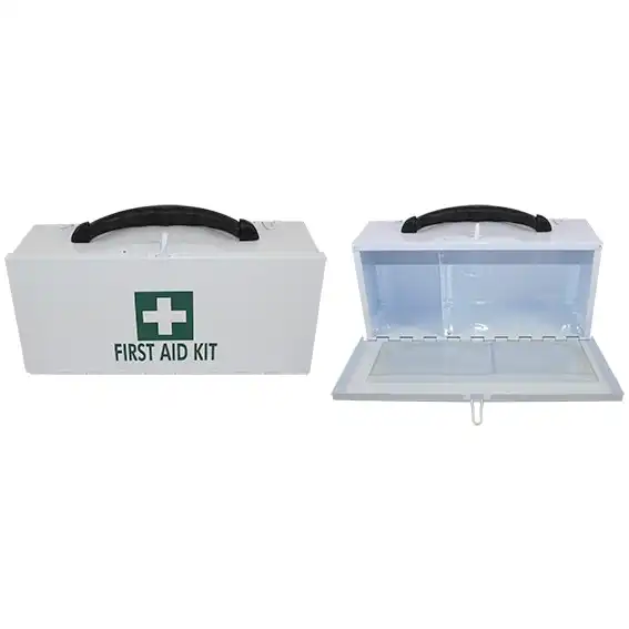 Unbranded First Aid Empty Metal Case Medium 28 x 12.5 x 9 cm