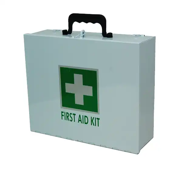 Unbranded First Aid Empty Metal Case Large 28 x 23 x 9 cm Reflective