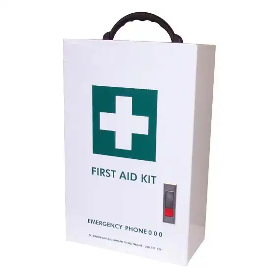 Unbranded First Aid Empty Metal Case 2-Way 44 x 28 x 14 cm Wall Mountable Self Lock-In