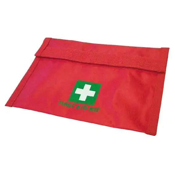 Unbranded First Aid Empty Nylon Pouch 29.5 x 22cm Red
