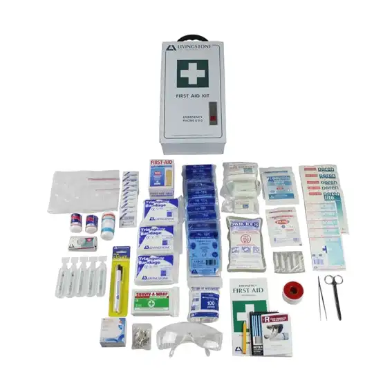 Livingstone Western Australia Low Risk First Aid Kit Complete Set In Metal Case for 1-25 people