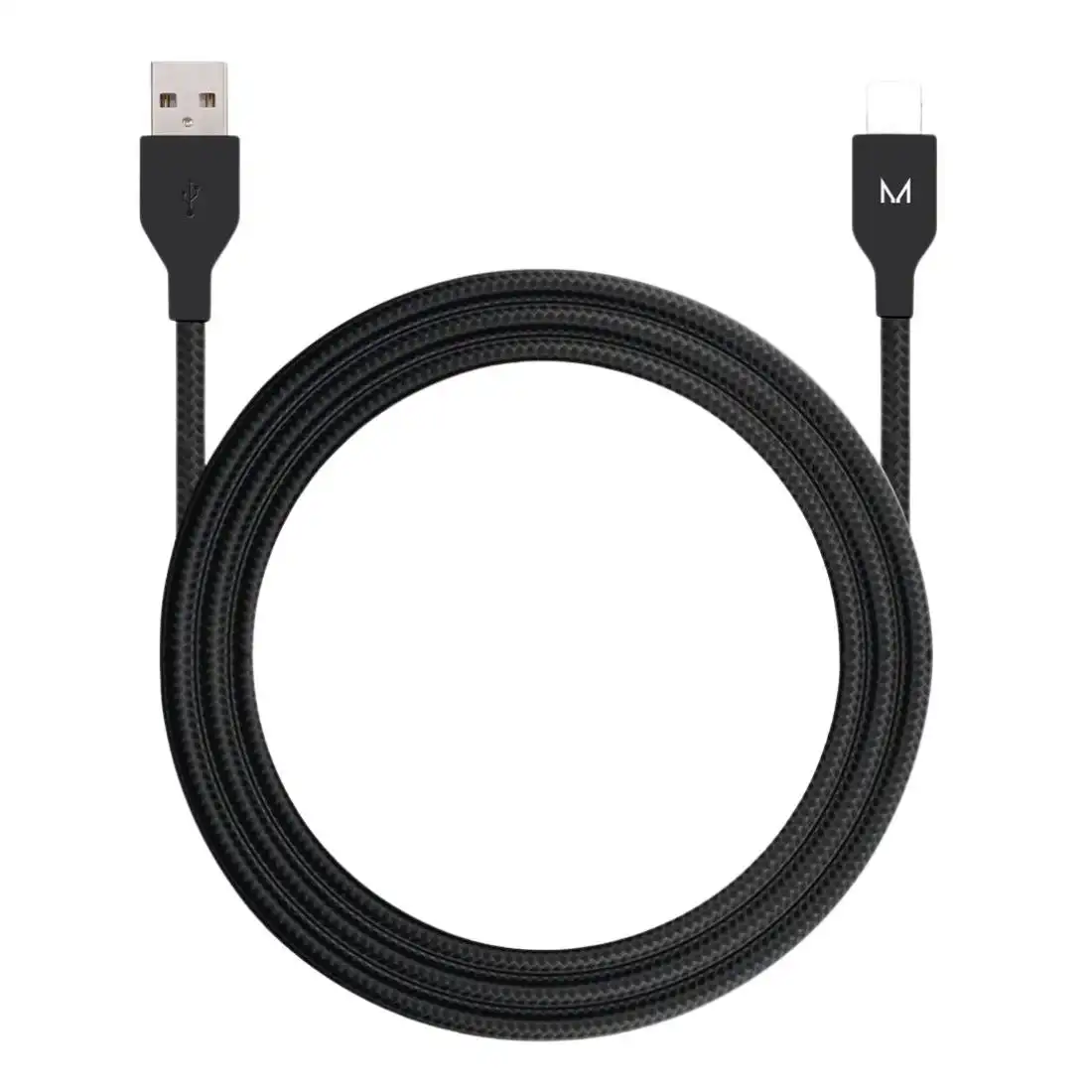 Moyork Cord 1.5m USB-A to Lightning Nylon Cable - Raven Black