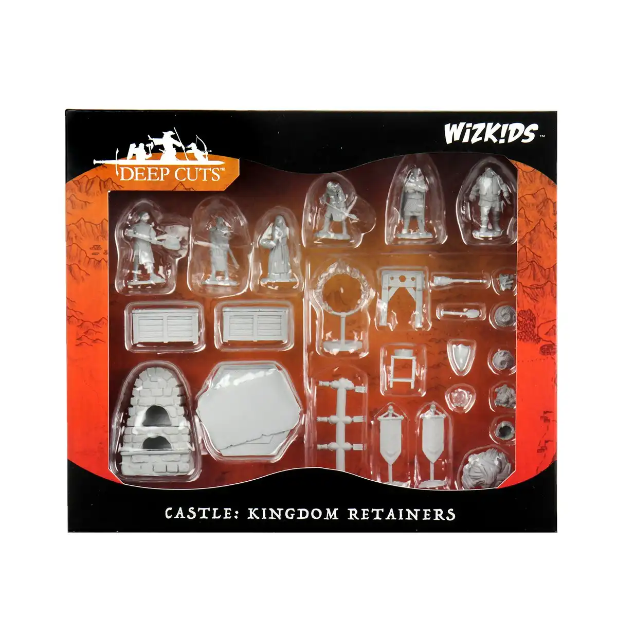 Wizkids Deep Cuts Unpainted Miniatures Castle Kingdom Retainers