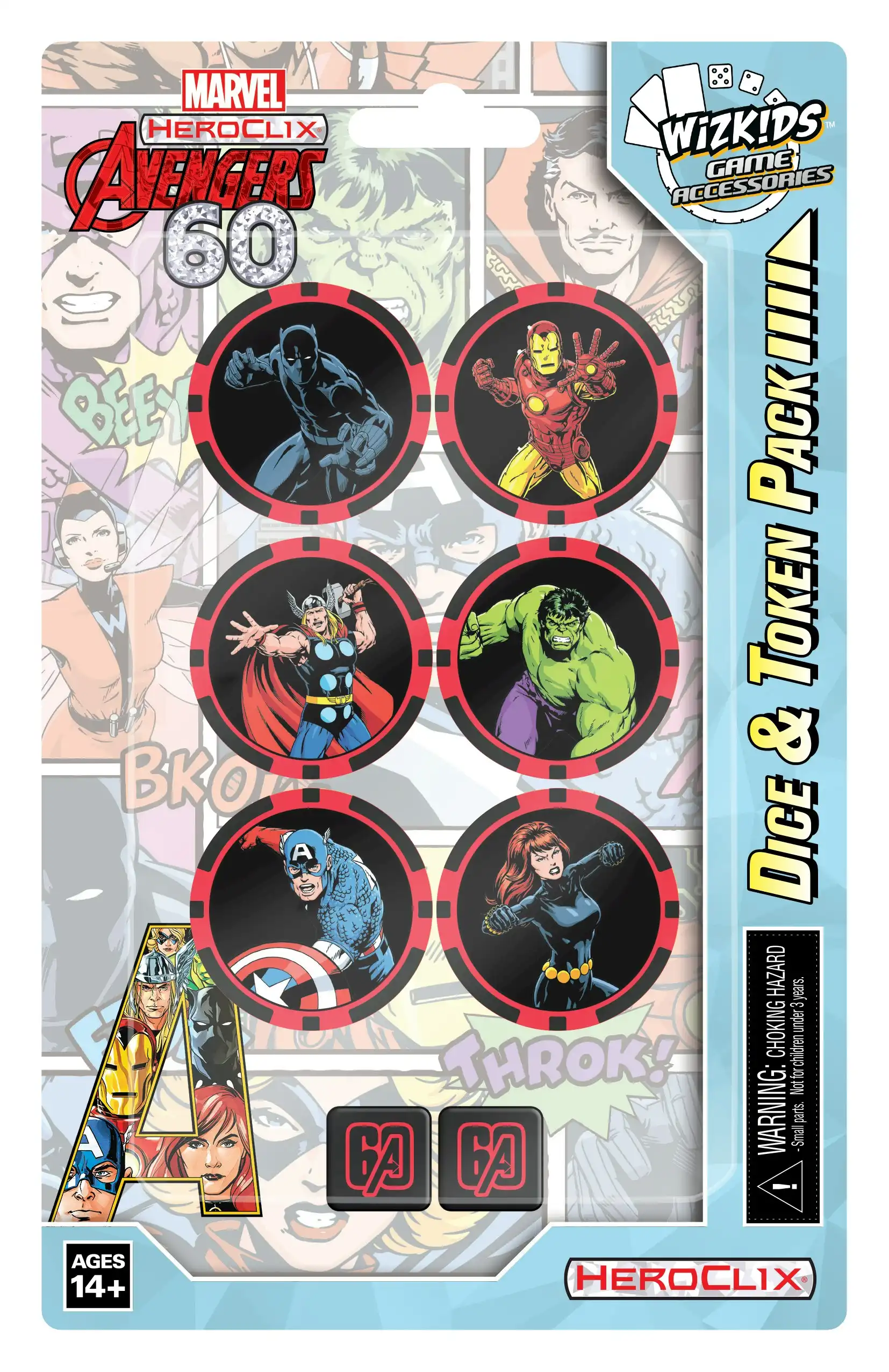 Marvel Heroclix Avengers 60th Anniversary Dice and Token Pack