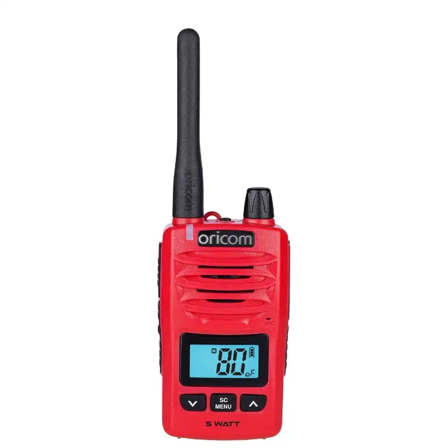 Oricom DTX600 Waterproof IP67 5 Watt Handheld UHF CB Radio Red