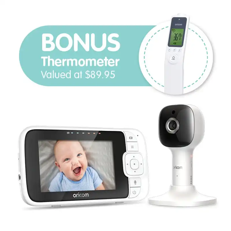 4.3" Smart HD Baby Monitor + BONUS HFS1000 Non-Contact Thermometer