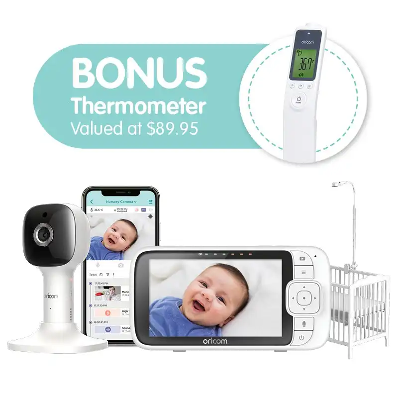 4.3"Smart HD Baby Monitor with Cot Stand + Bonus HFS1000