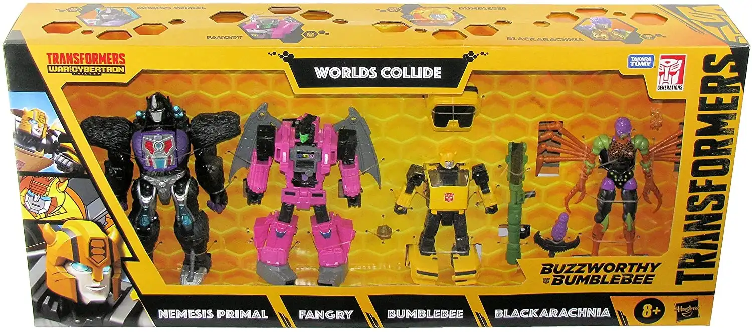 Transformers Buzzworthy Bumblebee - War For Cybertron Worlds Collide 4 Pack