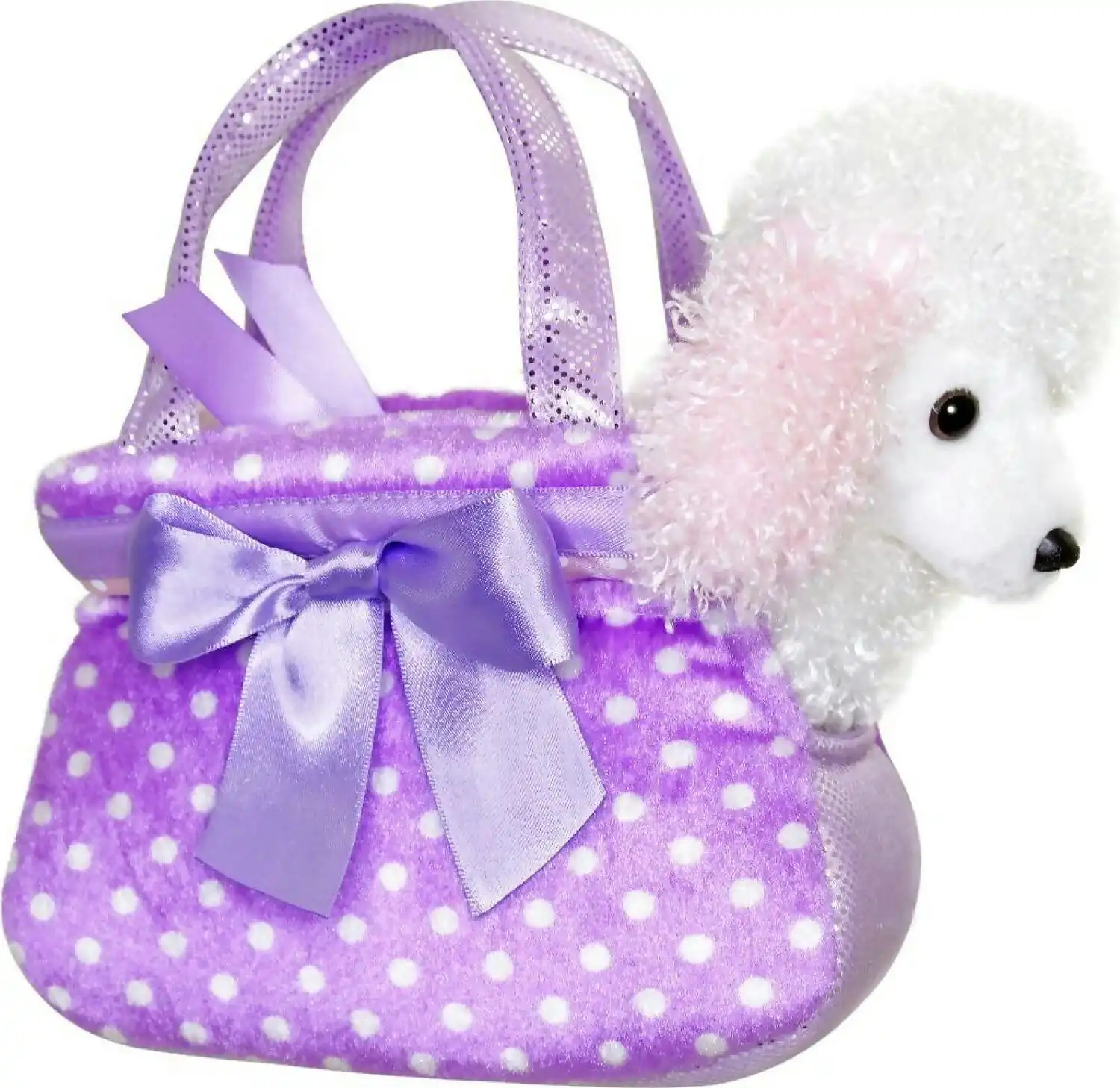 Cotton Candy - Fancy Pals Poodle Purple Spot Bag