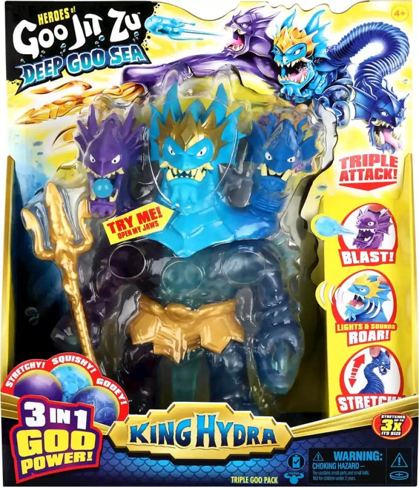 Heroes Of Goo Jit Zu -deep Goo Sea S9 Triple Goo Pack King Hydra