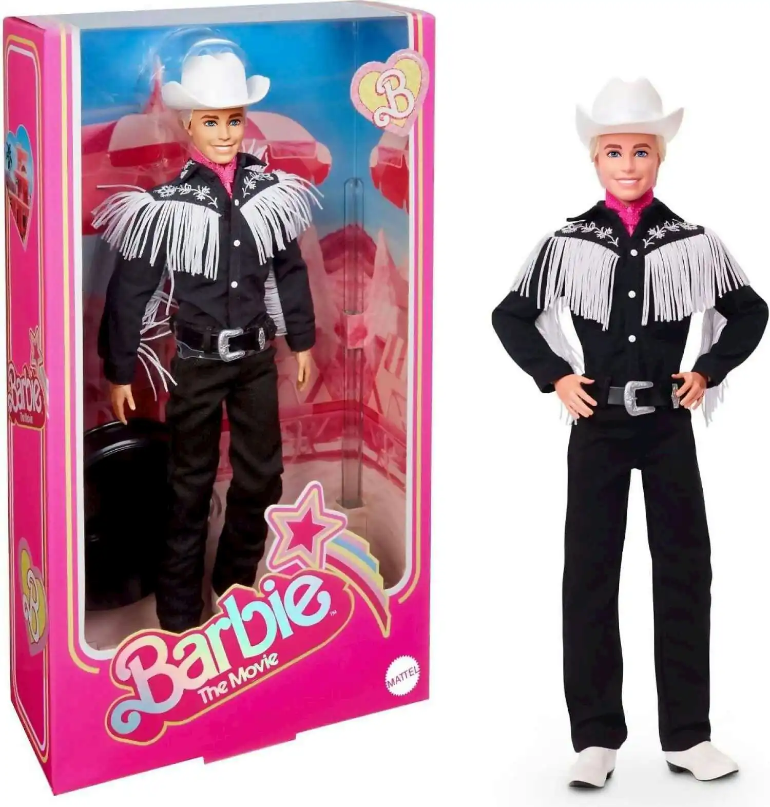 Barbie - The Movie Collectible Ken Doll Wearing Black And White Western Outfit - Mattel