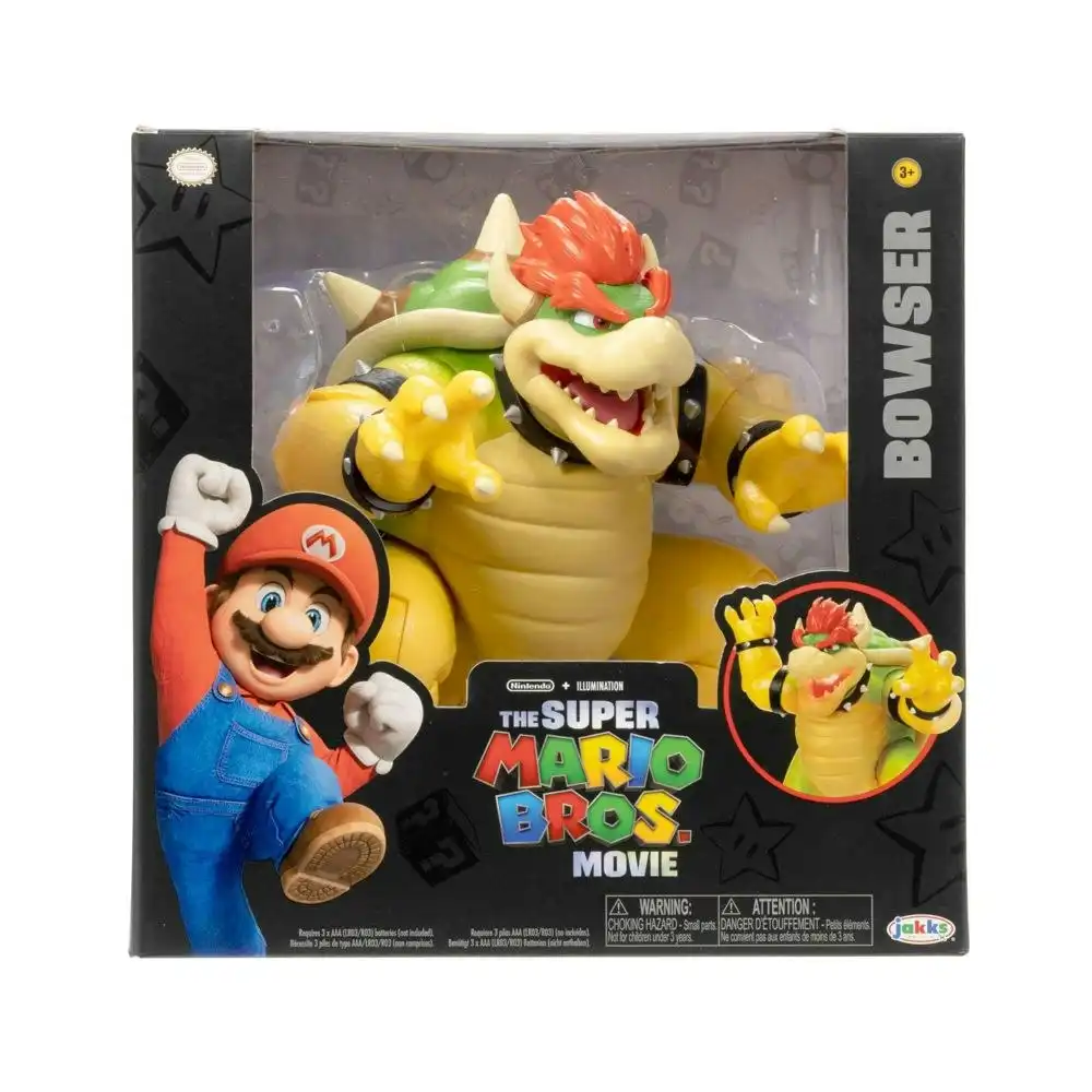 Super Mario - Nintendo The Super Mario Bros. Movie 7'' Bowser Figure With Fire Breathing Effect