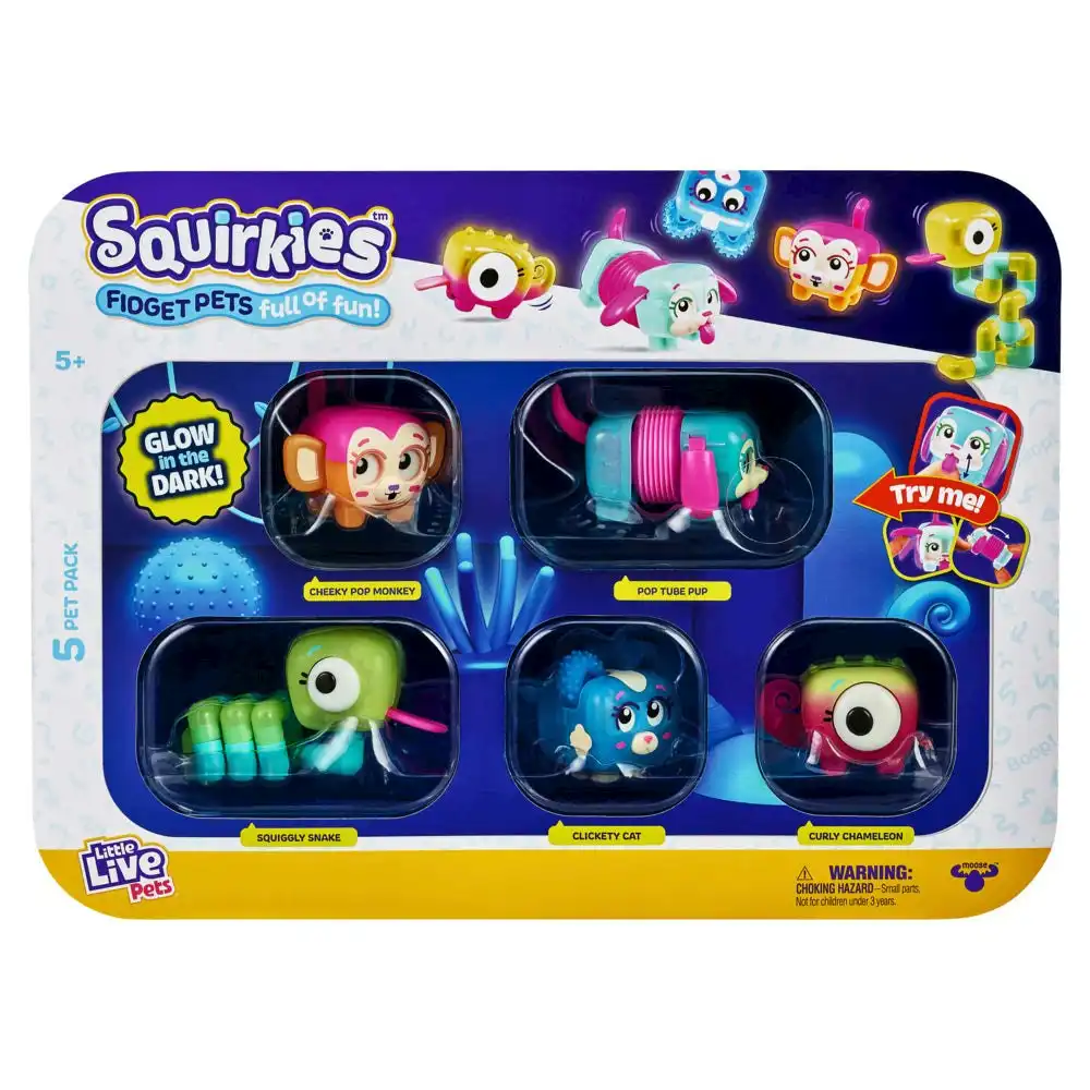 Little Live Pets - Squirkies Glow In The Dark 5 Pet Pack