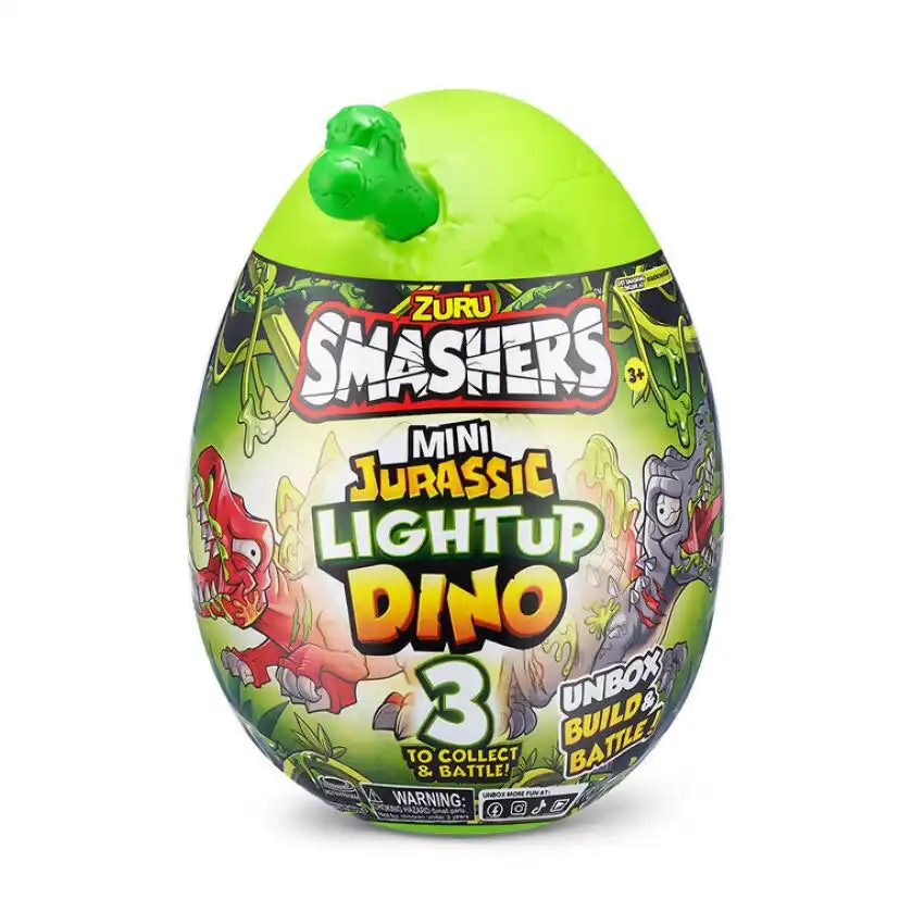 ZURU - Smashers Mini Jurassic Light Up Dino Egg Surprise - Assorted Styles (chosen At Random)