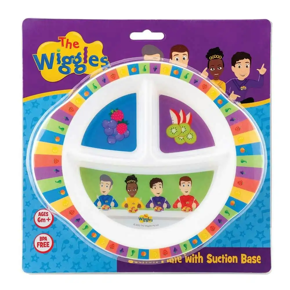 The Wiggles - We're All Fruit Salad Section Plate with Suction Base