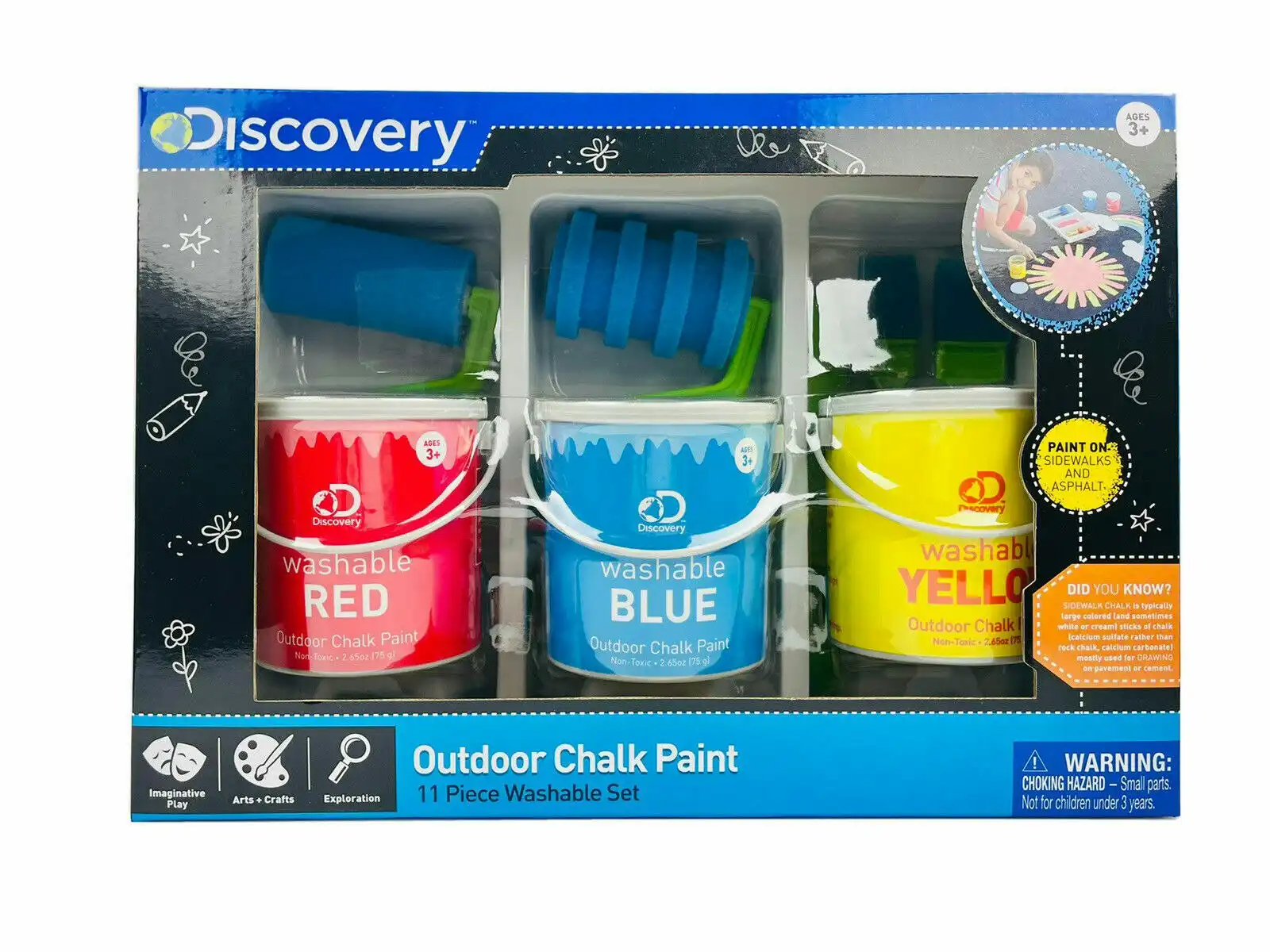 Discovery Kids - Outdoor Chalk Paint Set Washable