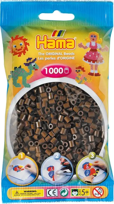 Hama - Beads 1000 Pieces Bag Brown - Gdhama