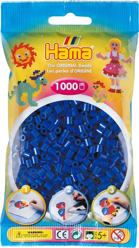Hama - Beads 1000 Pieces Bag Blue - Gdhama