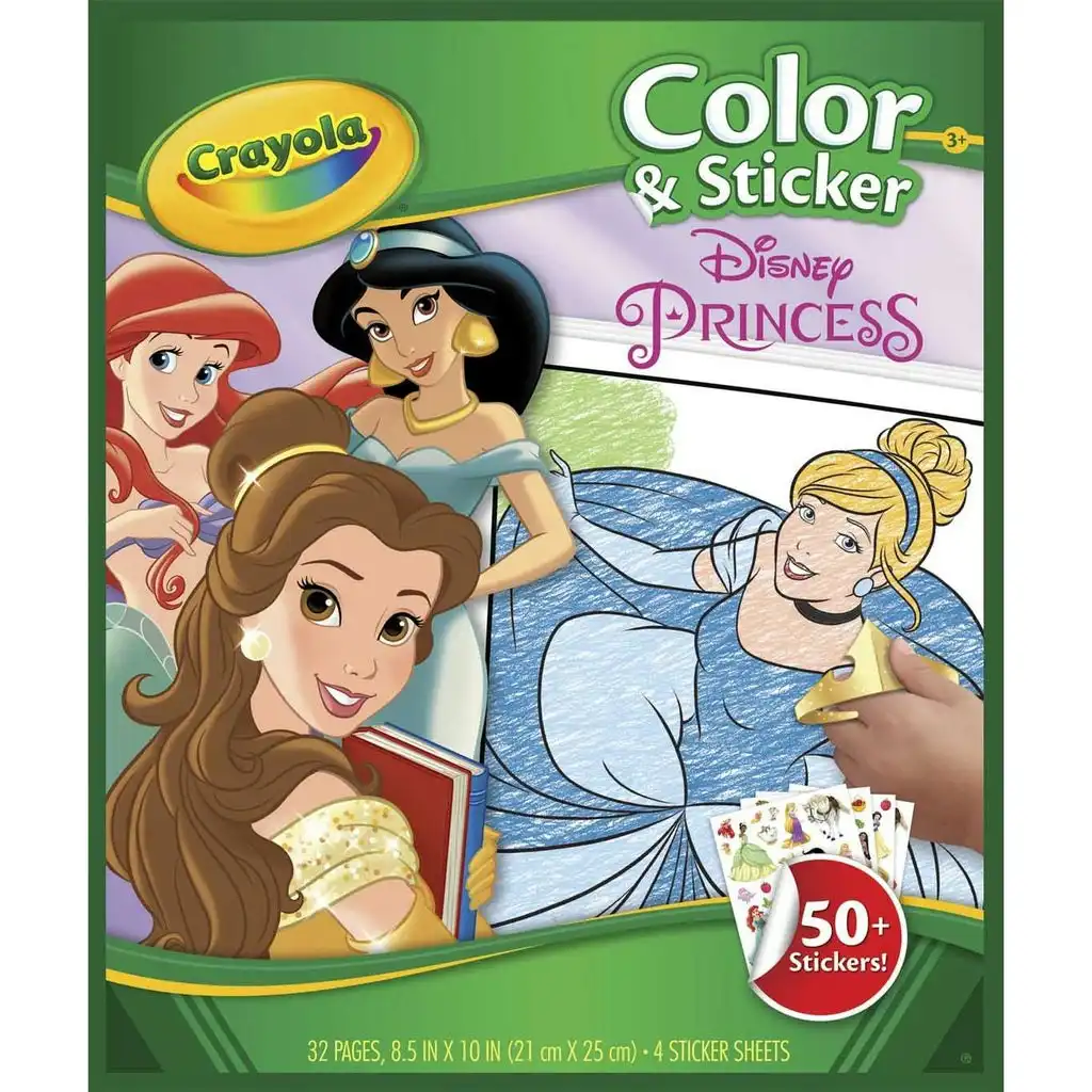Crayola - Disney Princess Color & Sticker Book