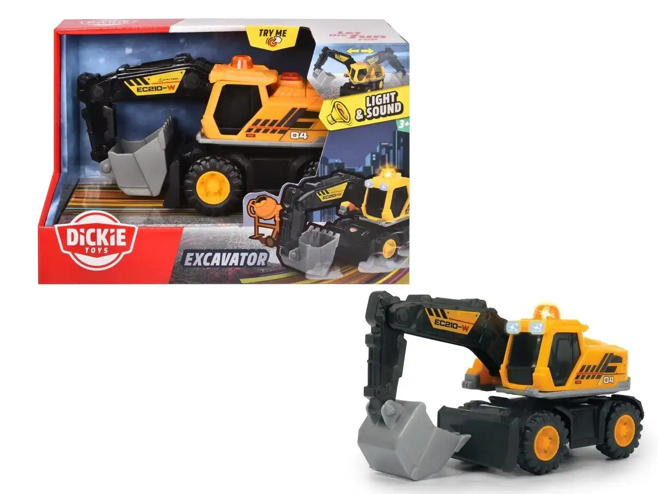 Dickie Toys Excavator Lights & Sound 16cm