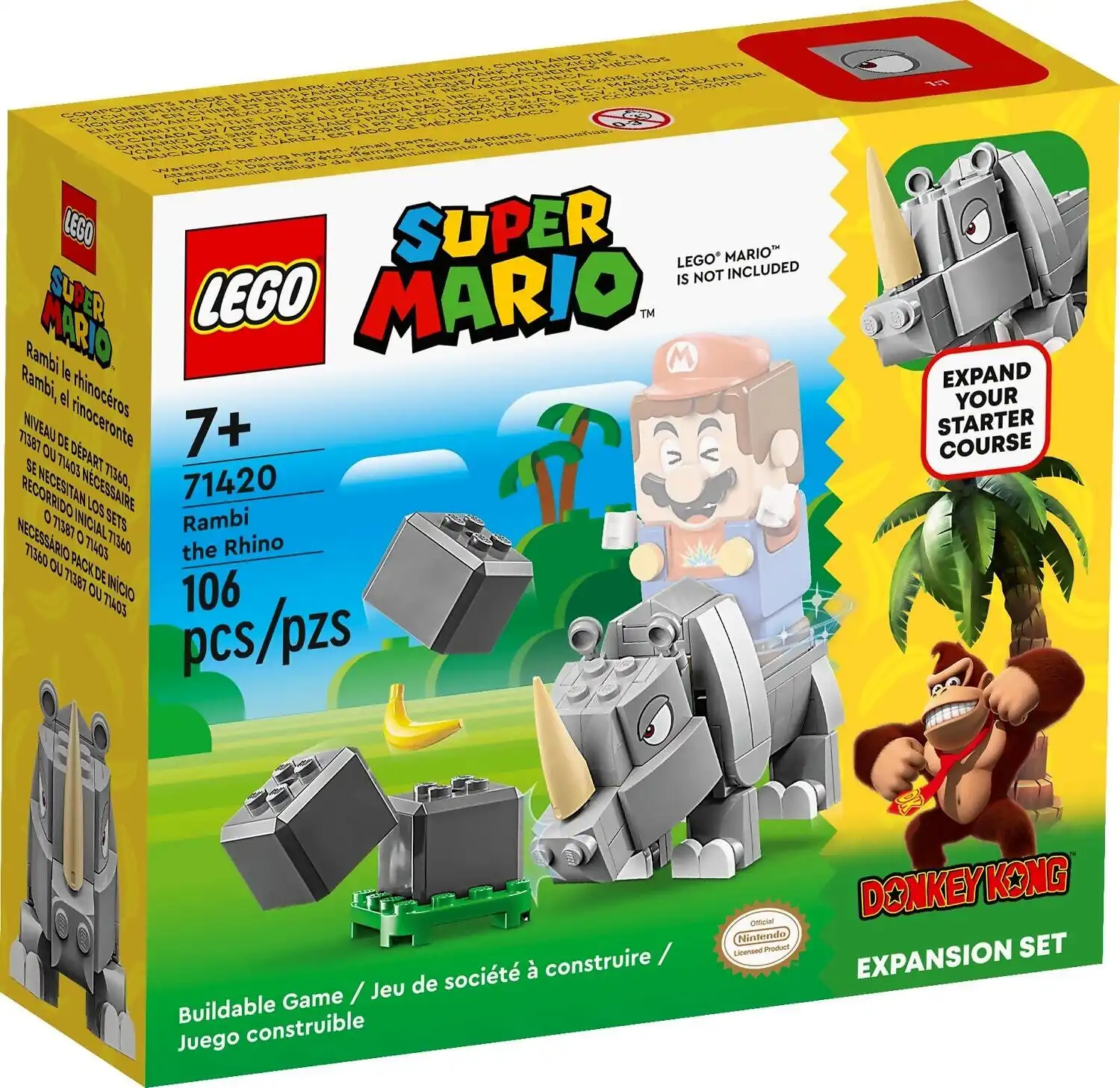 LEGO 71420 Rambi the Rhino Expansion Set - Super Mario