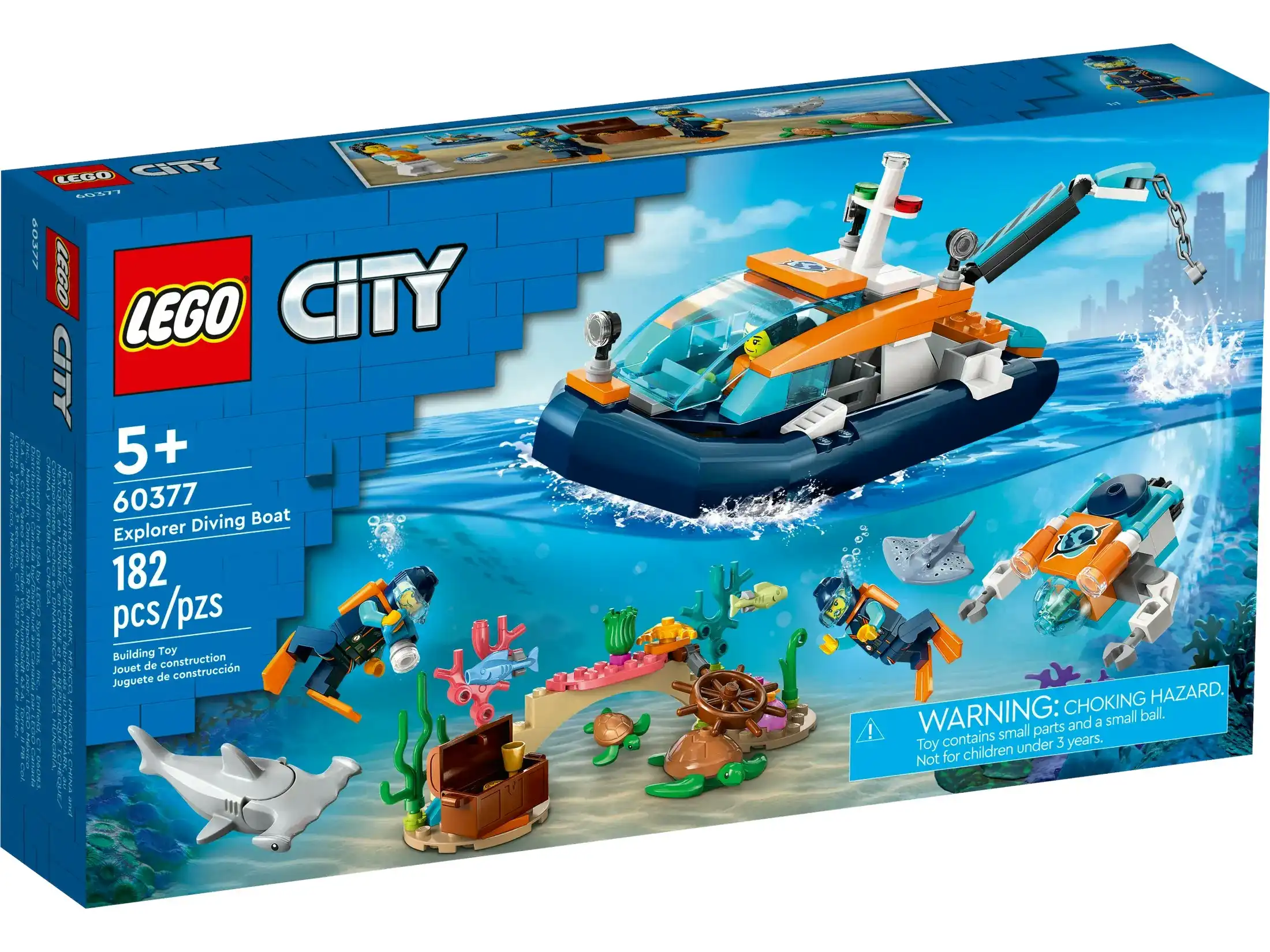 LEGO 60377 Explorer Diving Boat - City