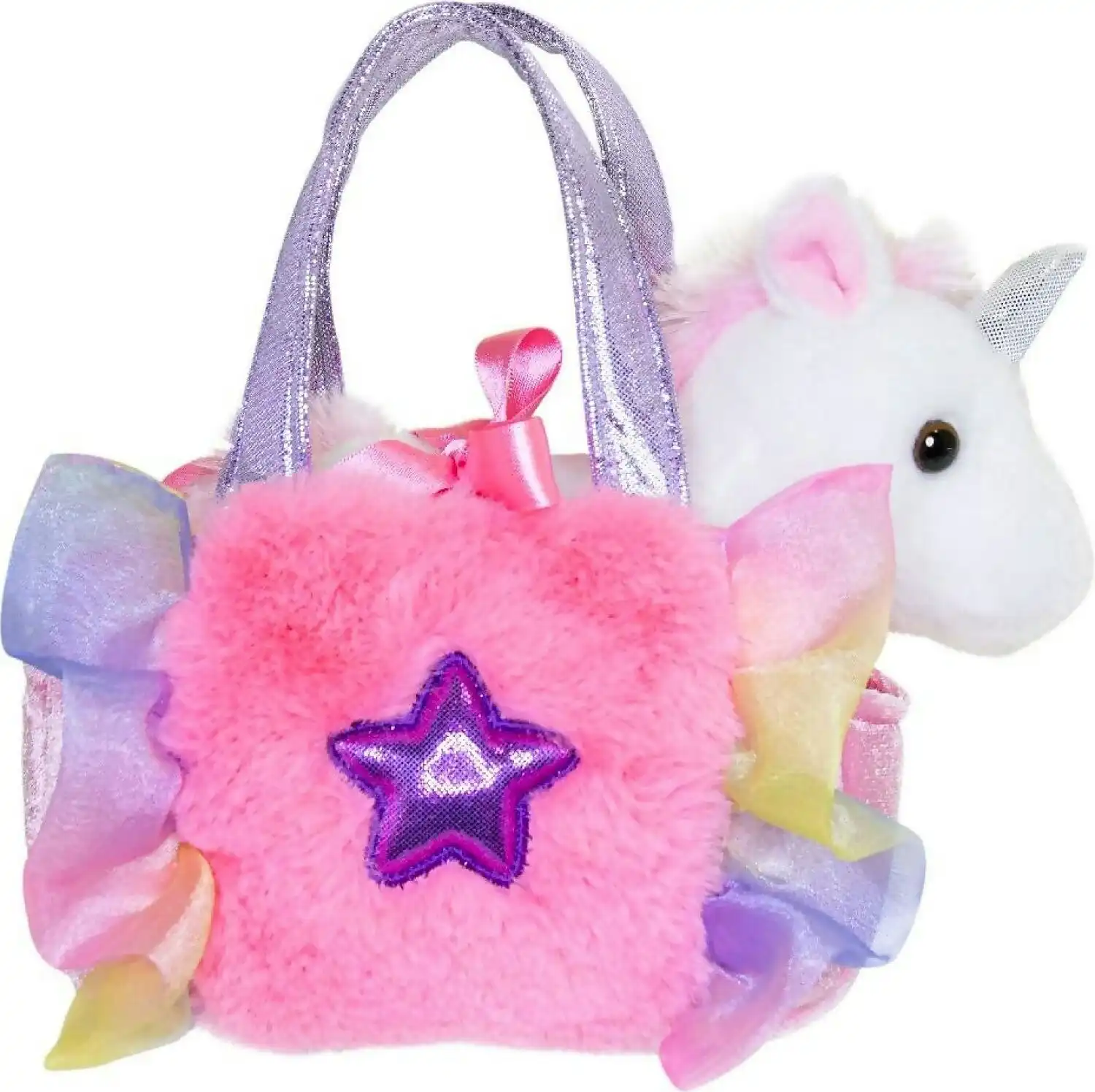 Cotton Candy - Fancy Pals Unicorn In Pink Frill Bag With Star