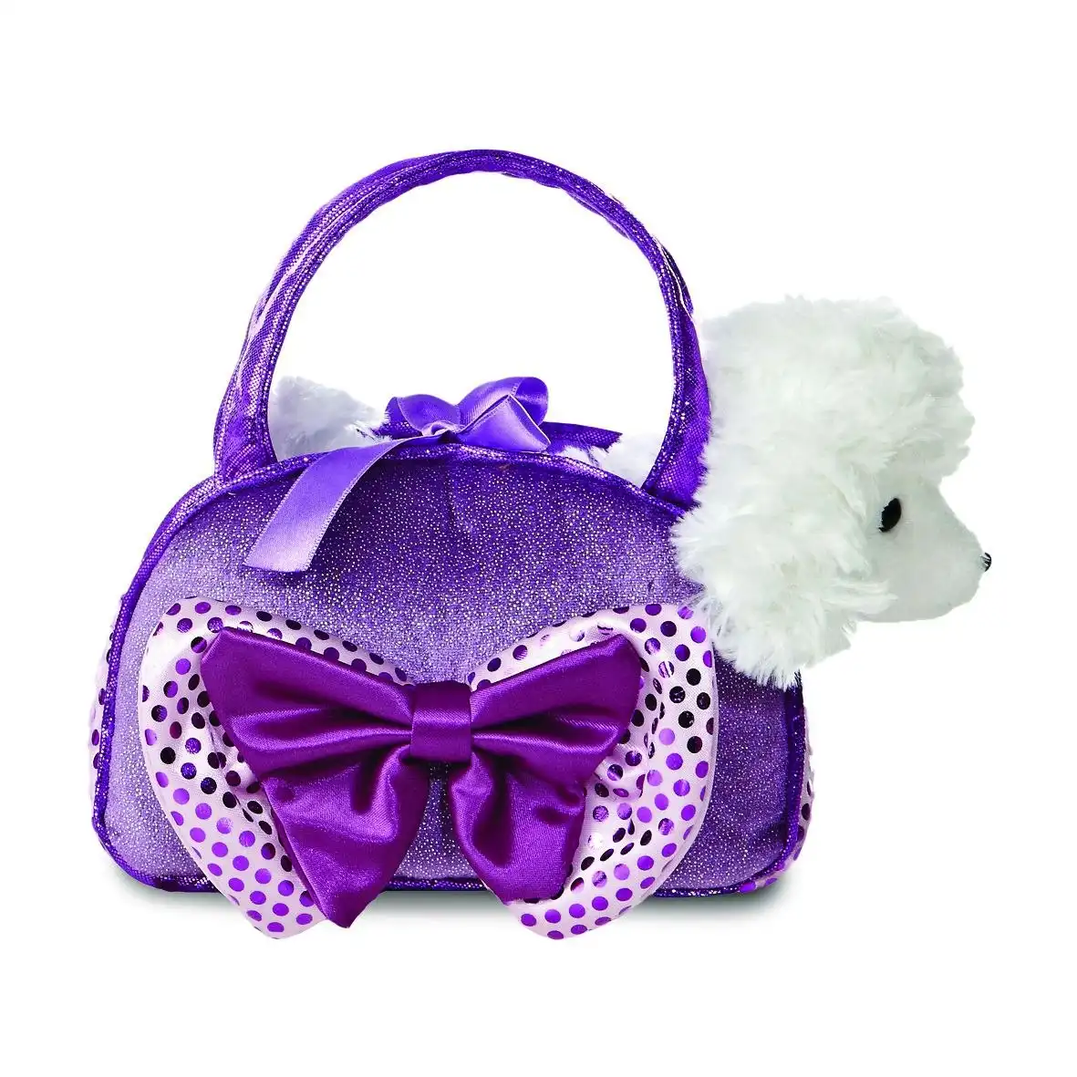 Cotton Candy -  Fancy Pals Poodle In Purple Bow Bag