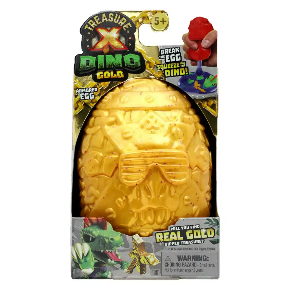 Treasure X - Dino Gold S4 Armored Egg - Break The Egg Squeeze Out The Dino