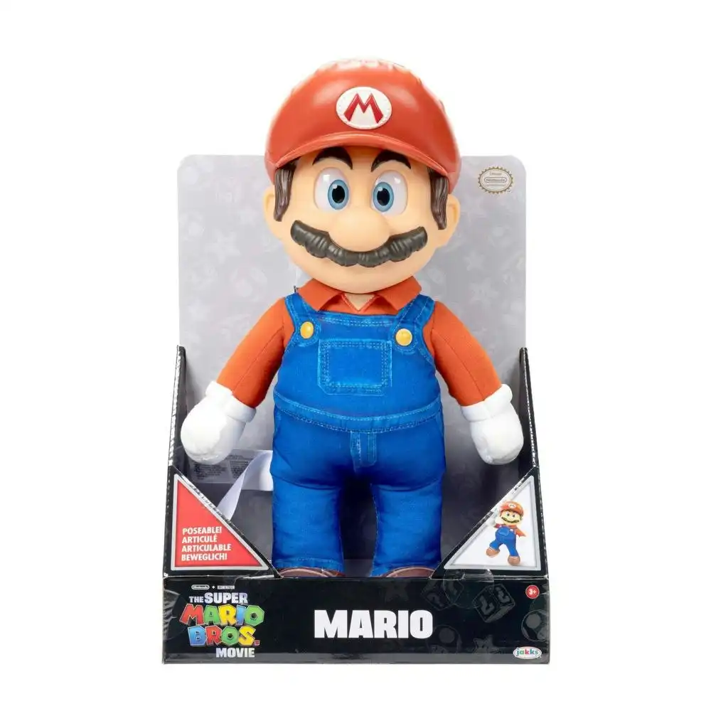 Super Mario - Nintendo The Super Mario Bros. Movie Mario Poseable Plush