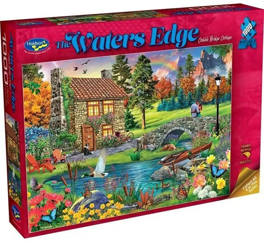 Holdson - The Waters Edge - Cobble Bridge Cottage Jigsaw Puzzle 1000 Pieces