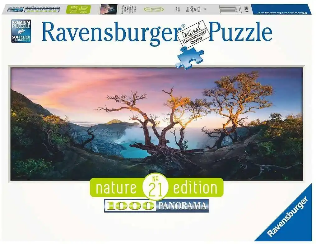 Ravensburger - Across Sulfuric Acid Lake Mt Ljen Jigsaw Puzzle 1000 Pieces