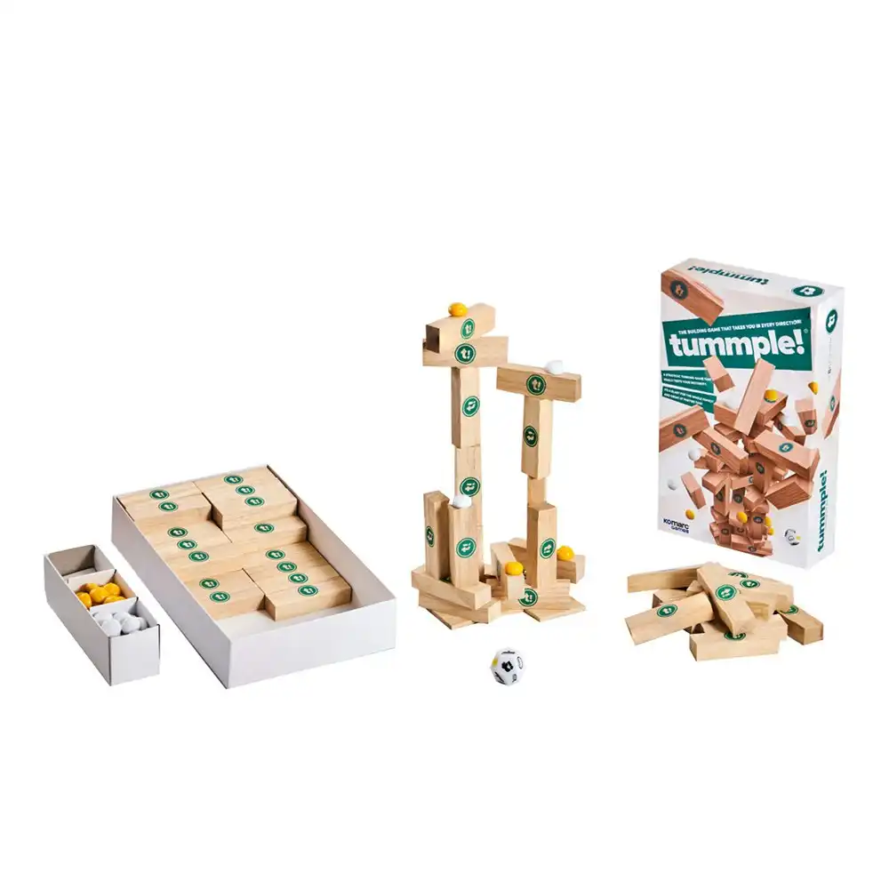 Komarc Games Tummple Wood Jenga Kids/Children Fun Activity Play Toy 8y+ Natural