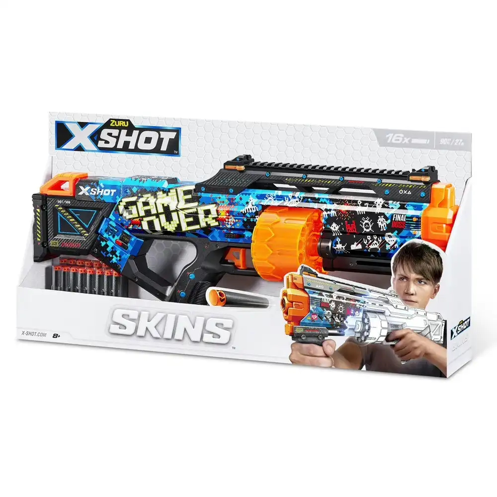ZURU X-Shot Skins Last Stand Blaster Gun w/ 16 Darts Kids/Children Toy 8+ Assort