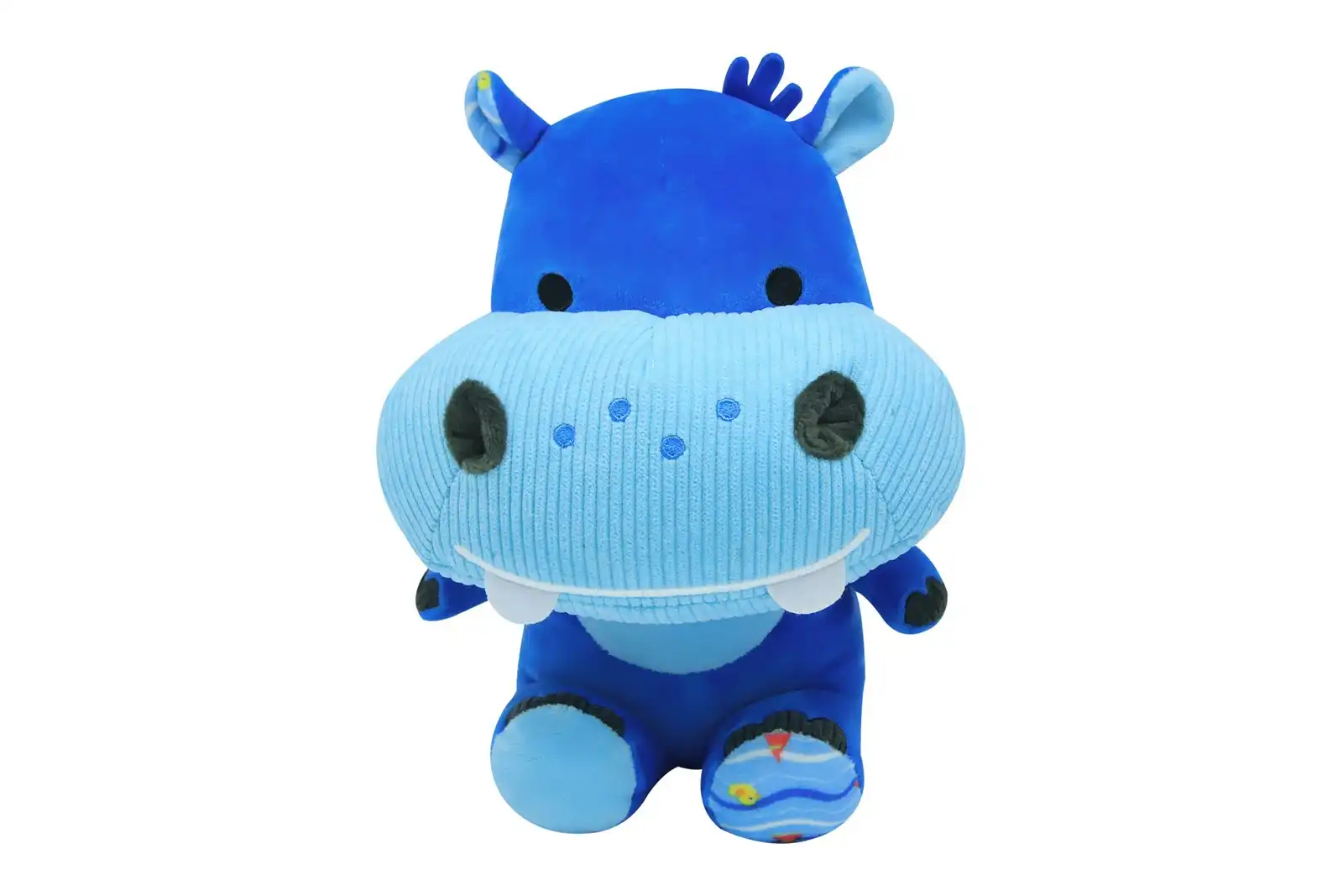 Marcus & Marcus Lucas Hippo Companion Soft Toy Cuddle Plush Baby/Infant 0m+ Blue