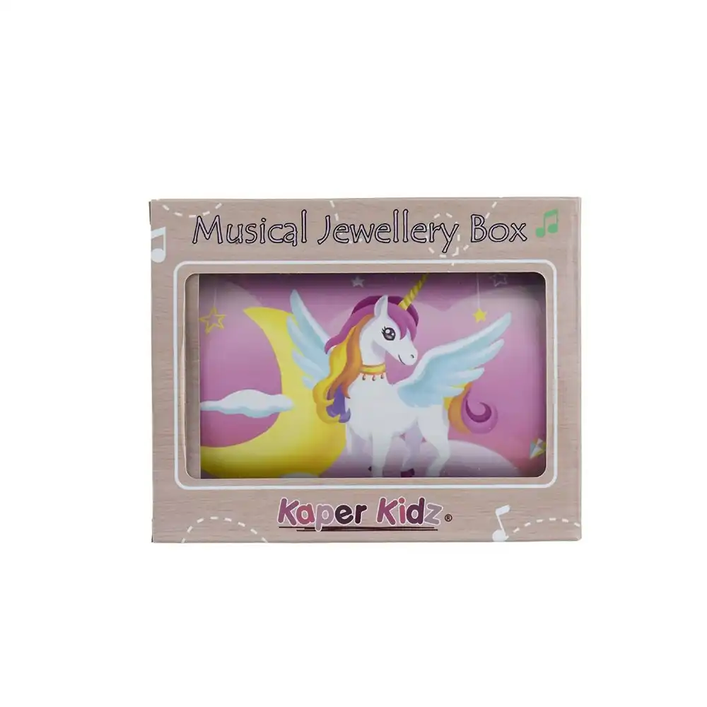 Kaper Kidz 13cm Starlight Unicorn Musical Jewellery Dome/Box Organiser 3y+