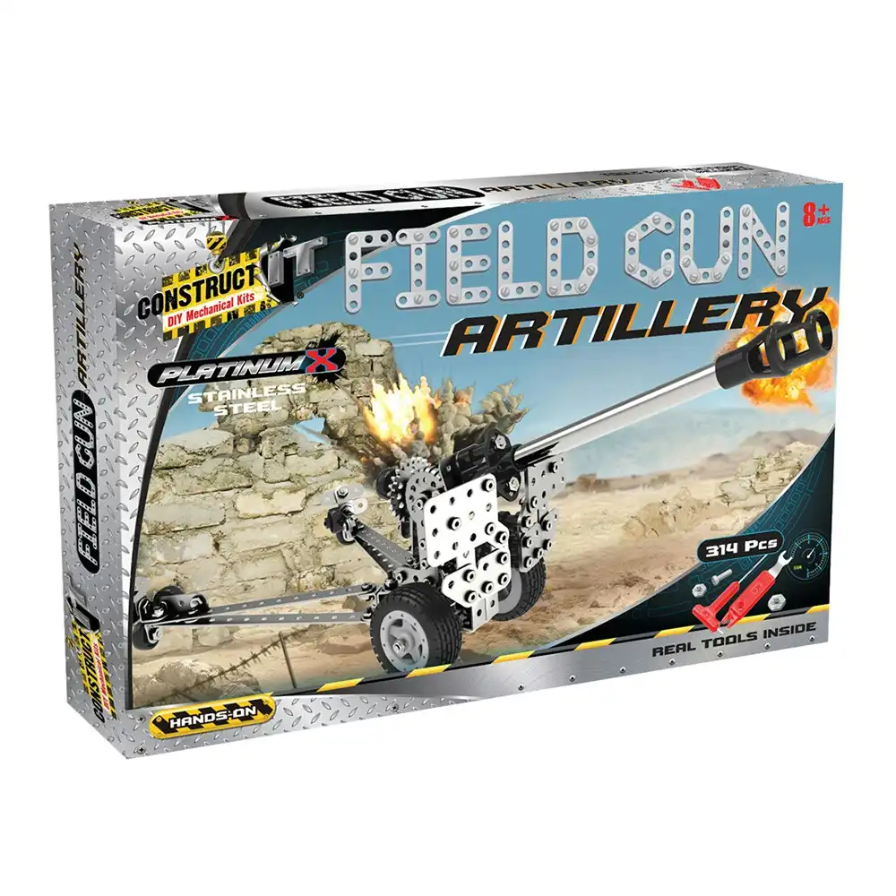 314pc Construct It Platinum-X DIY Military Gun Artillery Toy w/Tools Kit Kids 8+