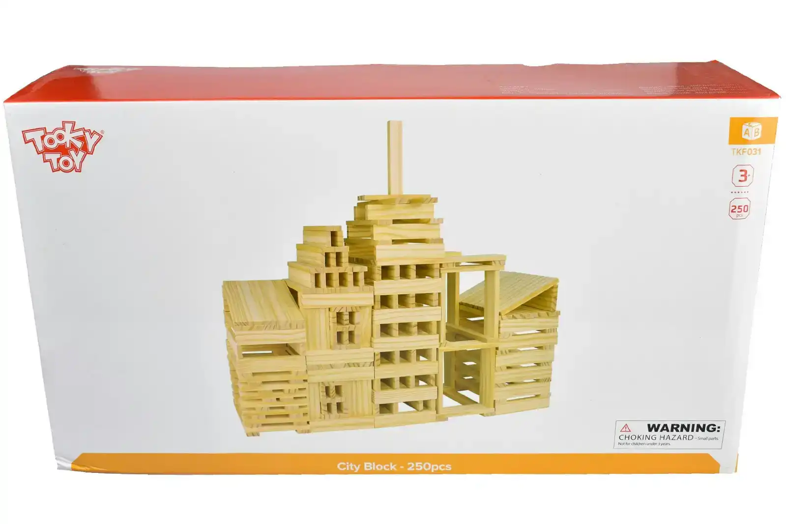 250pc Tooky Toy City Block Creative Kids/Toddler's Wooden Building Kit 3y+
