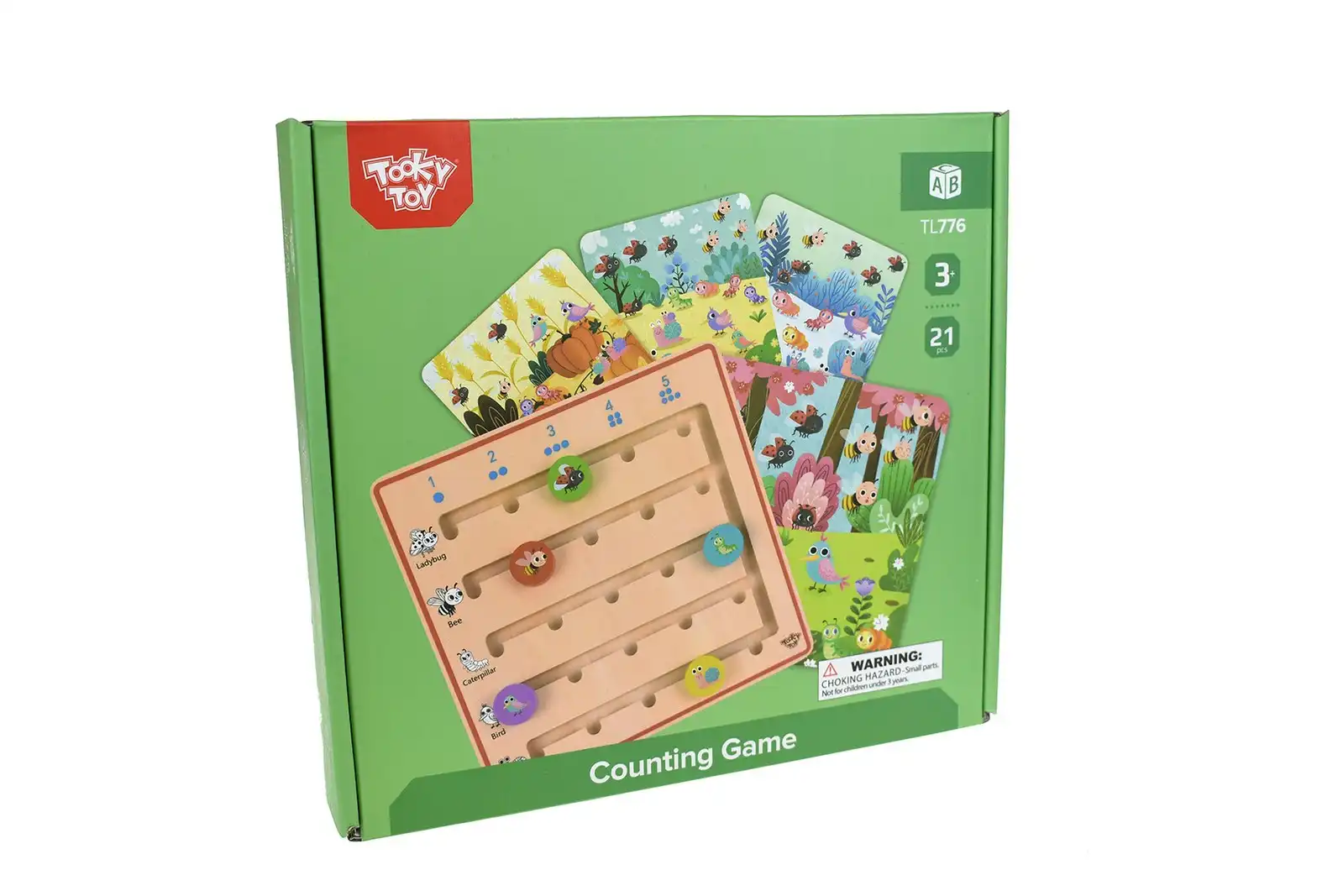 21pc Tooky Toy Wooden Counting Game Educational/Learning Activity Play Kids 3+